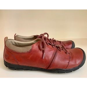Red Leather Keen Shoes